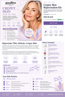 Load image into Gallery viewer, Goodbye Wrinkles : Crepey Skin Skincare Kit
